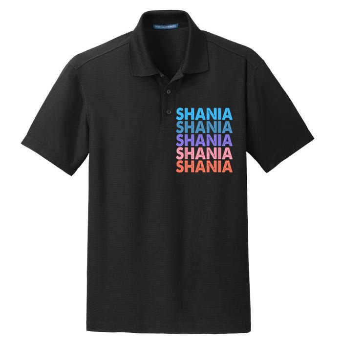 I Love Shania Personalized First Name Shania Dry Zone Grid Polo