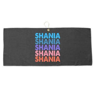 I Love Shania Personalized First Name Shania Large Microfiber Waffle Golf Towel