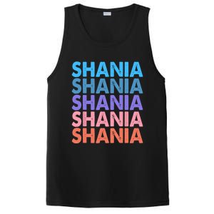 I Love Shania Personalized First Name Shania PosiCharge Competitor Tank