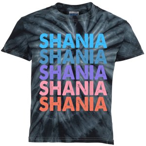 I Love Shania Personalized First Name Shania Kids Tie-Dye T-Shirt