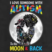 I Love Someone With Autism To The Moon And Back Funny Gift Adult Drive Performance Visor