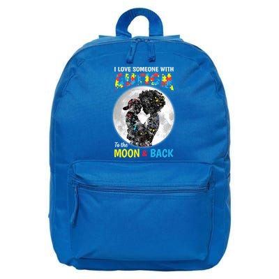 I Love Someone With Autism To The Moon And Back Funny Gift 16 in Basic Backpack