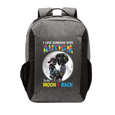 I Love Someone With Autism To The Moon And Back Funny Gift Vector Backpack