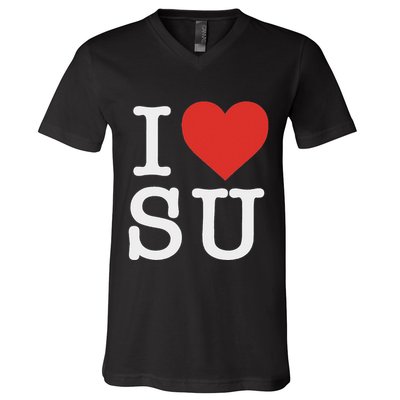 I Love Su V-Neck T-Shirt