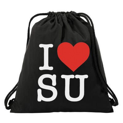 I Love Su Drawstring Bag