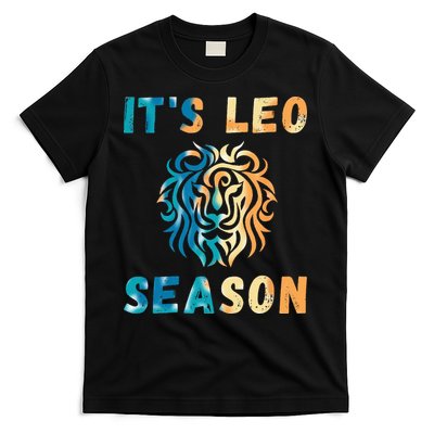 Its Leo Season Celtic Design Retro Colors Lion Zodiac T-Shirt