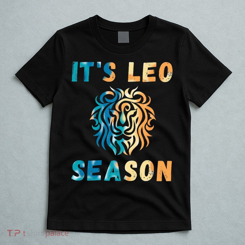 Its Leo Season Celtic Design Retro Colors Lion Zodiac T-Shirt