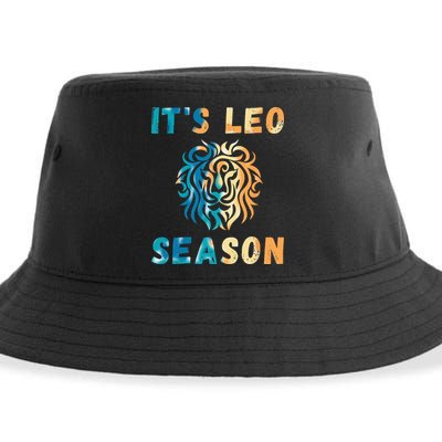 Its Leo Season Celtic Design Retro Colors Lion Zodiac Sustainable Bucket Hat