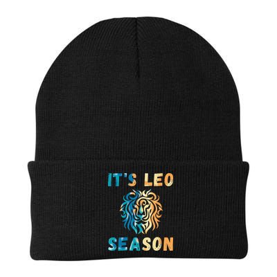 Its Leo Season Celtic Design Retro Colors Lion Zodiac Beanie