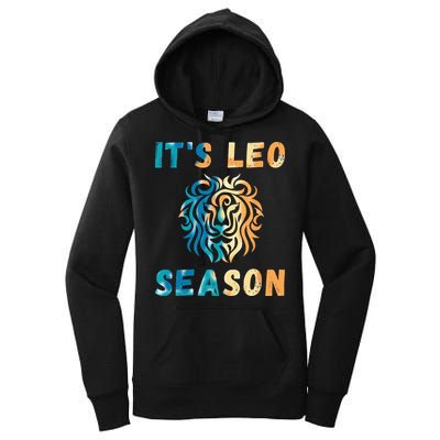 Its Leo Season Celtic Design Retro Colors Lion Zodiac Women's Pullover Hoodie