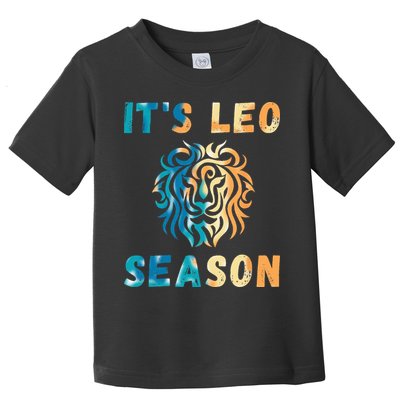 Its Leo Season Celtic Design Retro Colors Lion Zodiac Toddler T-Shirt
