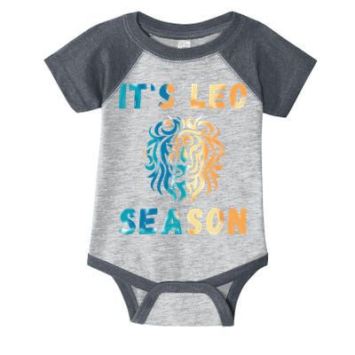 Its Leo Season Celtic Design Retro Colors Lion Zodiac Infant Baby Jersey Bodysuit