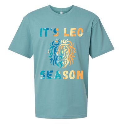 Its Leo Season Celtic Design Retro Colors Lion Zodiac Sueded Cloud Jersey T-Shirt
