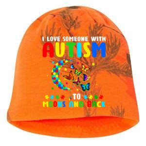 I Love Someone With Autism To The Moons And Back Cute Gift Kati - Camo Knit Beanie