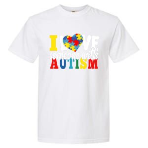 I Love Someone With Autism Autistic Awareness Month Warriors Gift Garment-Dyed Heavyweight T-Shirt