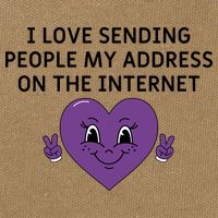 I love sending people my address on the internet Cotton Canvas Backpack