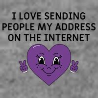 I love sending people my address on the internet Hooded Wearable Blanket