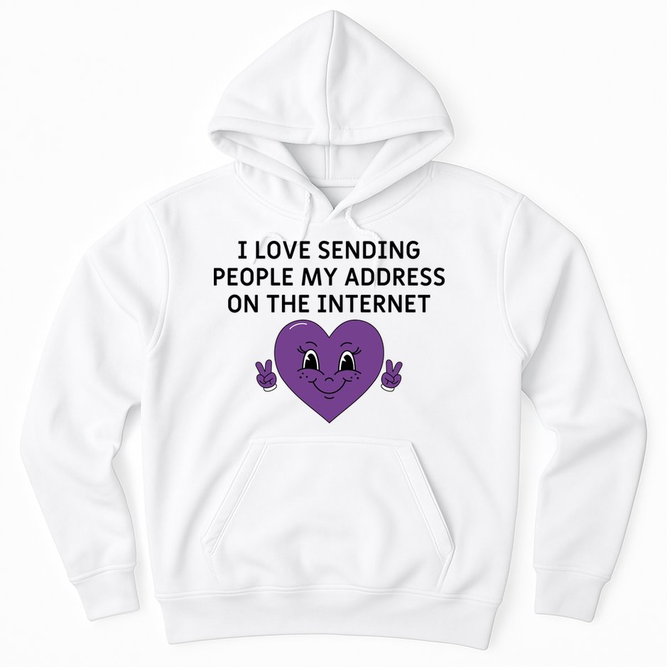 I love sending people my address on the internet Hoodie