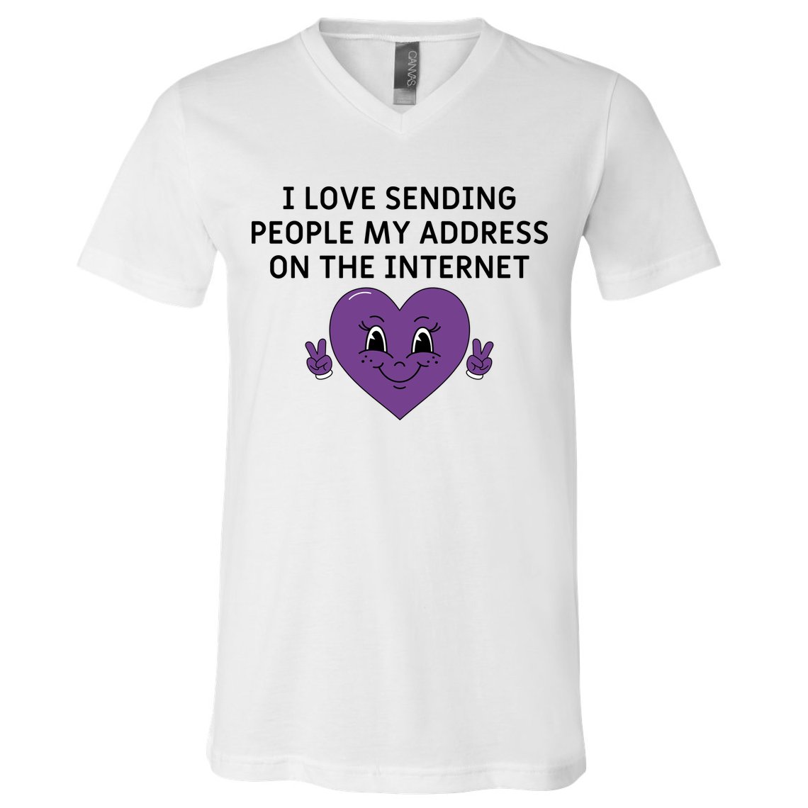 I love sending people my address on the internet V-Neck T-Shirt
