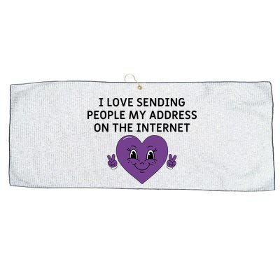 I love sending people my address on the internet Large Microfiber Waffle Golf Towel