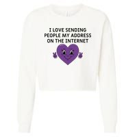 I love sending people my address on the internet Cropped Pullover Crew