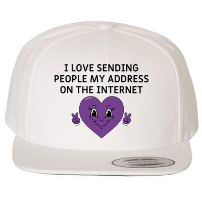 I love sending people my address on the internet Wool Snapback Cap