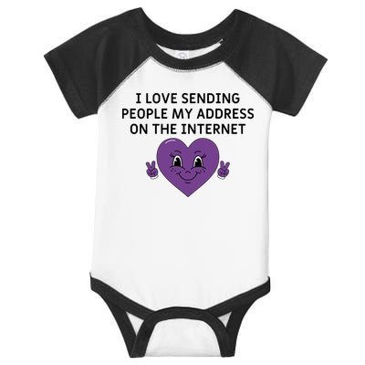 I love sending people my address on the internet Infant Baby Jersey Bodysuit