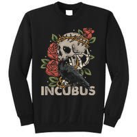 IncubusCrow Left Skull Morning And Flower Halloween Graphic Sweatshirt