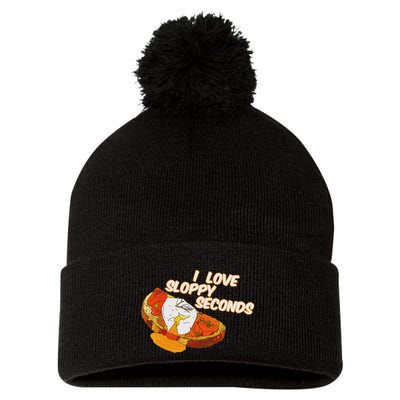 I Love Sloppy Seconds Breakfast Meme Pom Pom 12in Knit Beanie