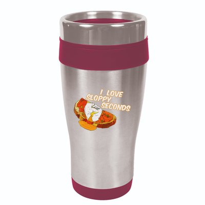 I Love Sloppy Seconds Breakfast Meme 16oz Travel Tumbler