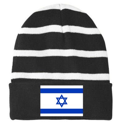 Israel Love Stand With Israel Striped Beanie with Solid Band