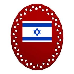 Israel Love Stand With Israel Ceramic Oval Ornament