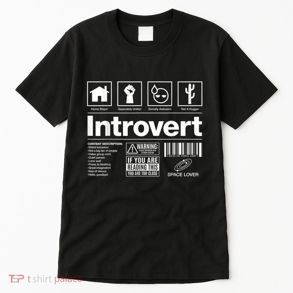 Introvert Label Sign Funny Gift Tall T-Shirt