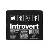 Introvert Label Sign Funny Gift Mousepad