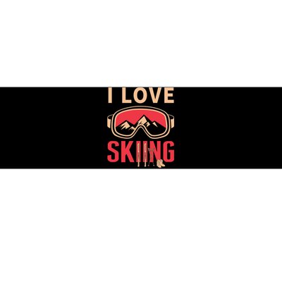 I Love Skiing Goggles Gifts For Skier Bumper Sticker