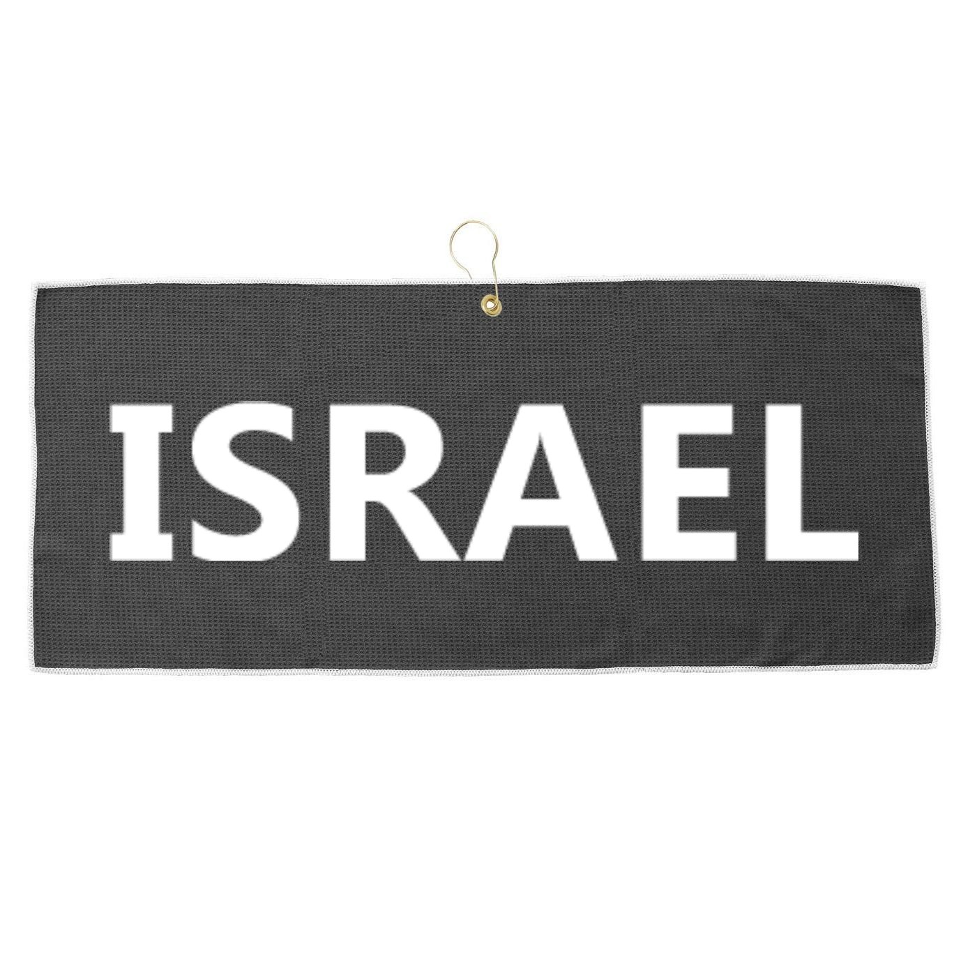 Israel Love Stand With Israel Large Microfiber Waffle Golf Towel