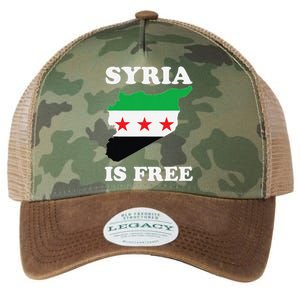 I Love Syria Is Free Syrian Map New Syrian Flag Legacy Tie Dye Trucker Hat