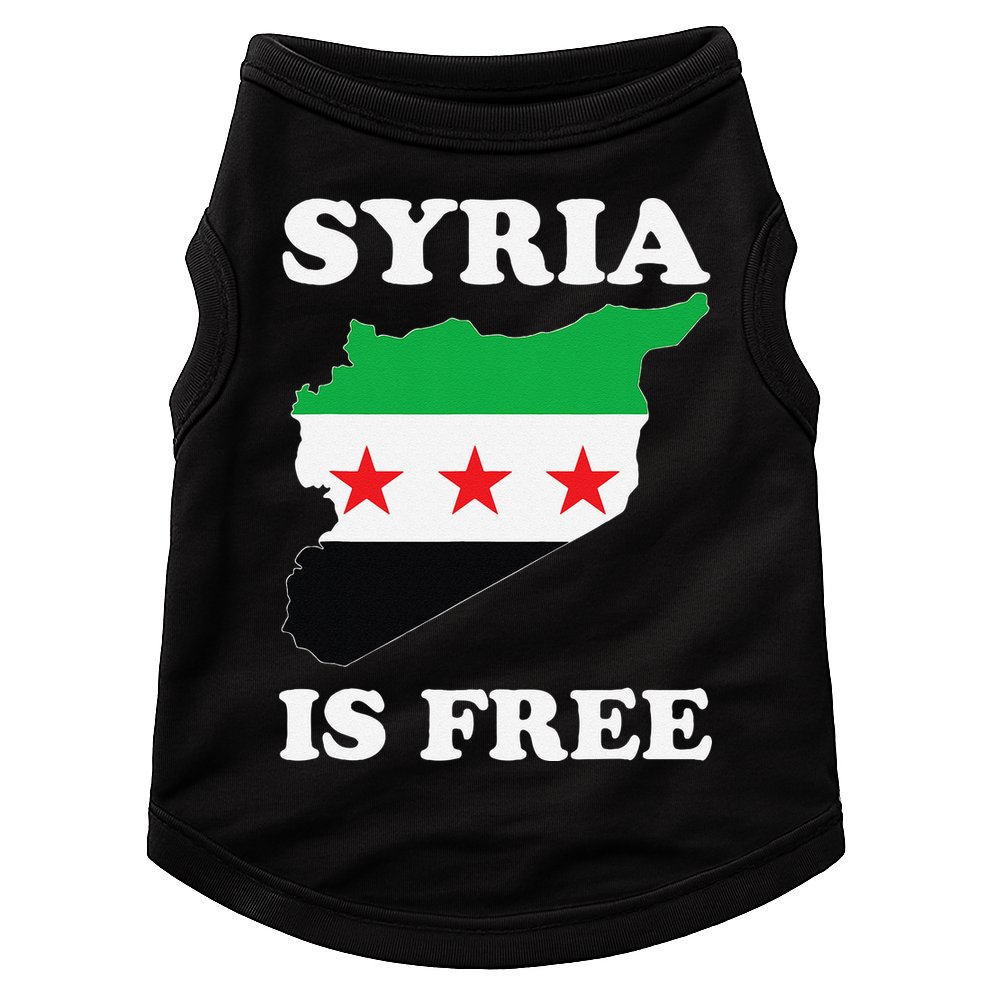 I Love Syria Is Free Syrian Map New Syrian Flag Doggie Tank