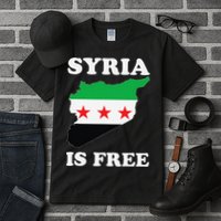 I Love Syria Is Free Syrian Map New Syrian Flag Tall T-Shirt