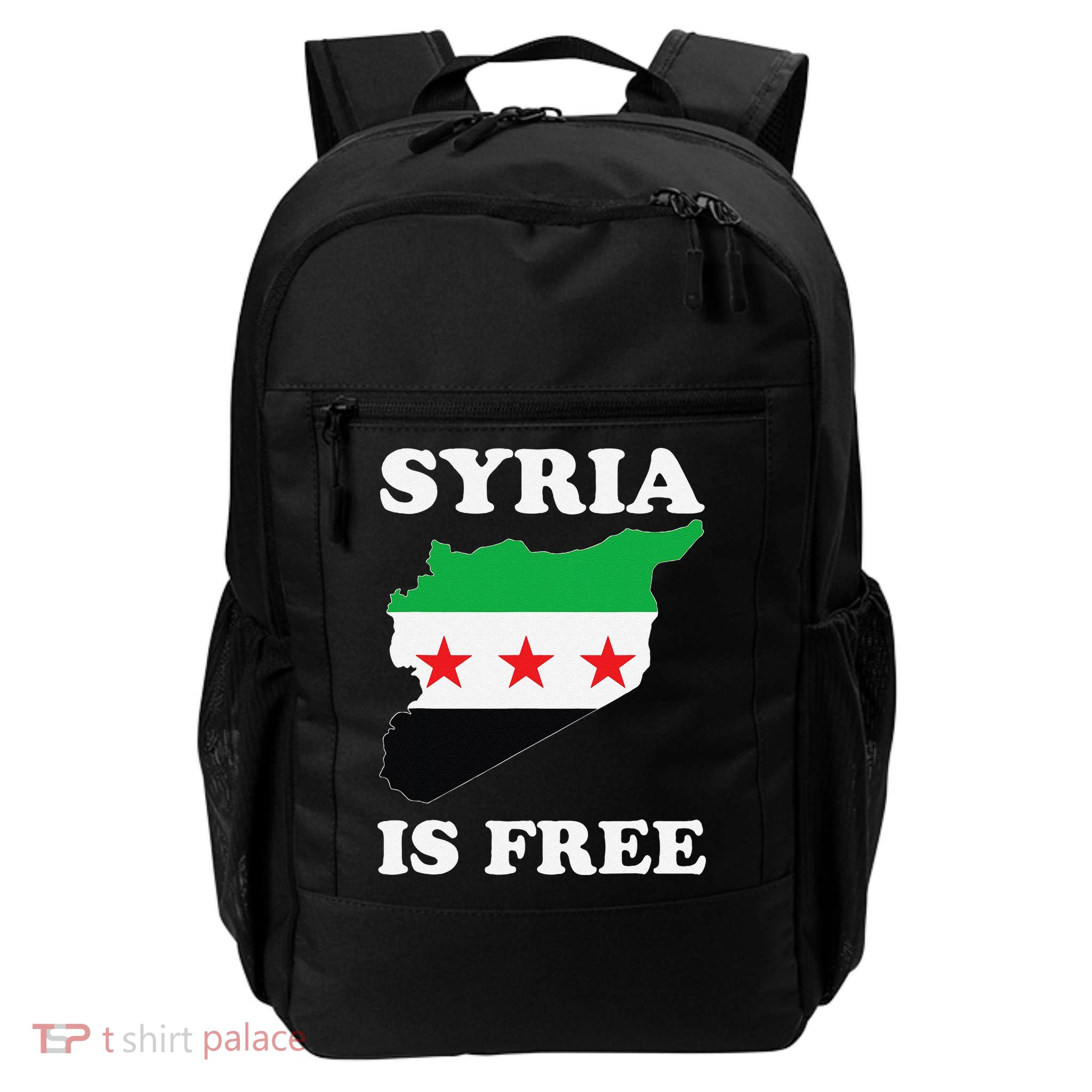 I Love Syria Is Free Syrian Map New Syrian Flag Daily Commute Backpack