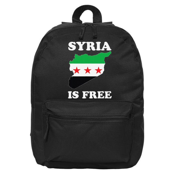 I Love Syria Is Free Syrian Map New Syrian Flag 16 in Basic Backpack