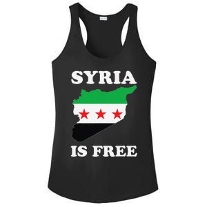 I Love Syria Is Free Syrian Map New Syrian Flag Ladies PosiCharge Competitor Racerback Tank