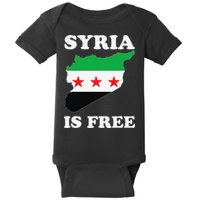 I Love Syria Is Free Syrian Map New Syrian Flag Baby Bodysuit