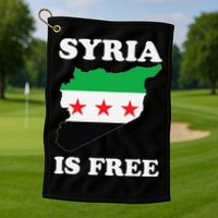 I Love Syria Is Free Syrian Map New Syrian Flag Golf Towel