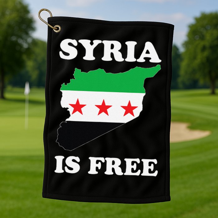 I Love Syria Is Free Syrian Map New Syrian Flag Golf Towel