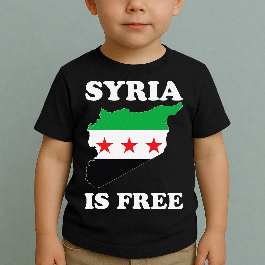 I Love Syria Is Free Syrian Map New Syrian Flag Toddler T-Shirt
