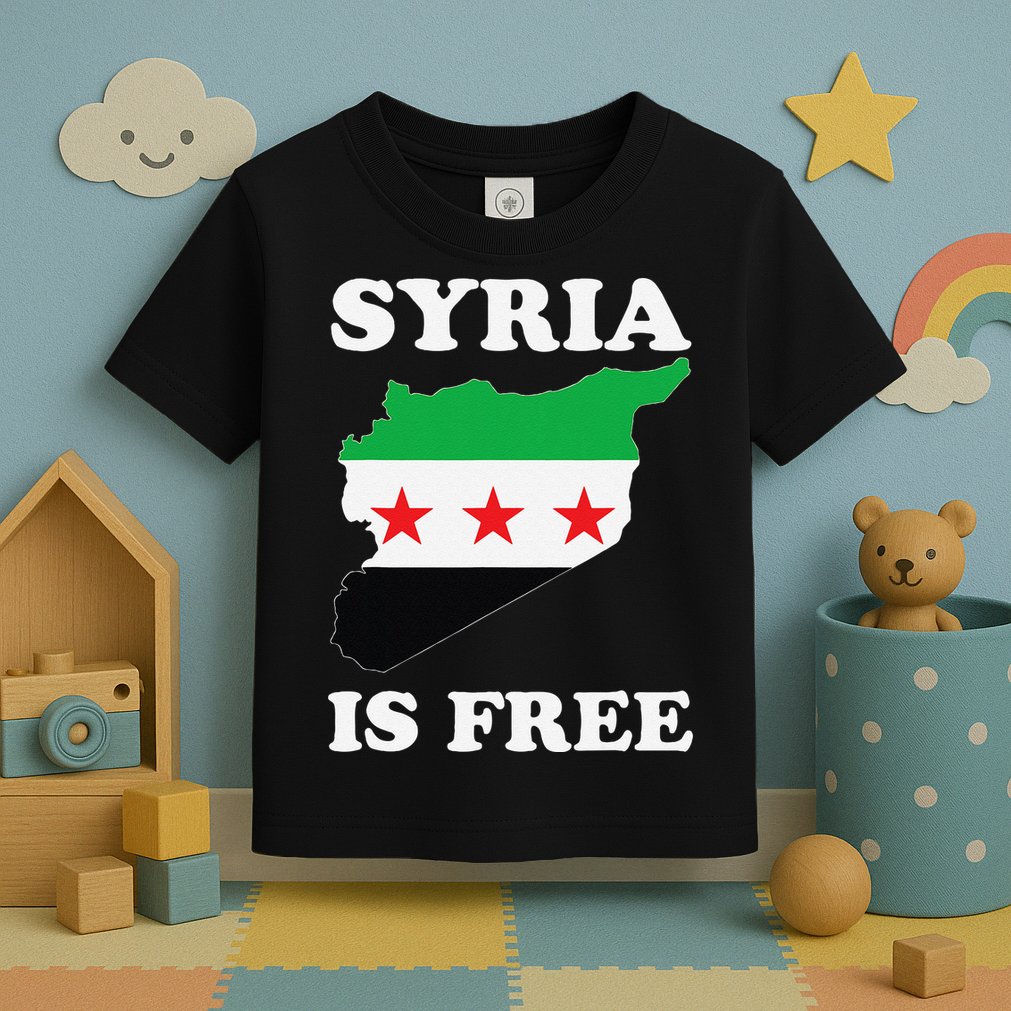 I Love Syria Is Free Syrian Map New Syrian Flag Toddler T-Shirt