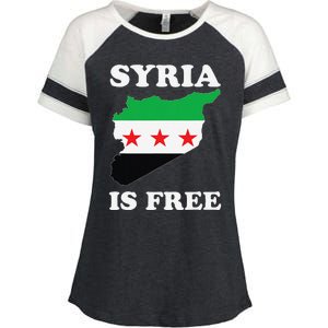 I Love Syria Is Free Syrian Map New Syrian Flag Enza Ladies Jersey Colorblock Tee