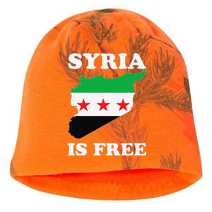 I Love Syria Is Free Syrian Map New Syrian Flag Kati - Camo Knit Beanie