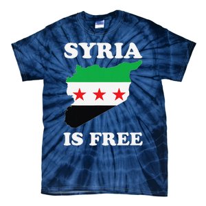 I Love Syria Is Free Syrian Map New Syrian Flag Tie-Dye T-Shirt